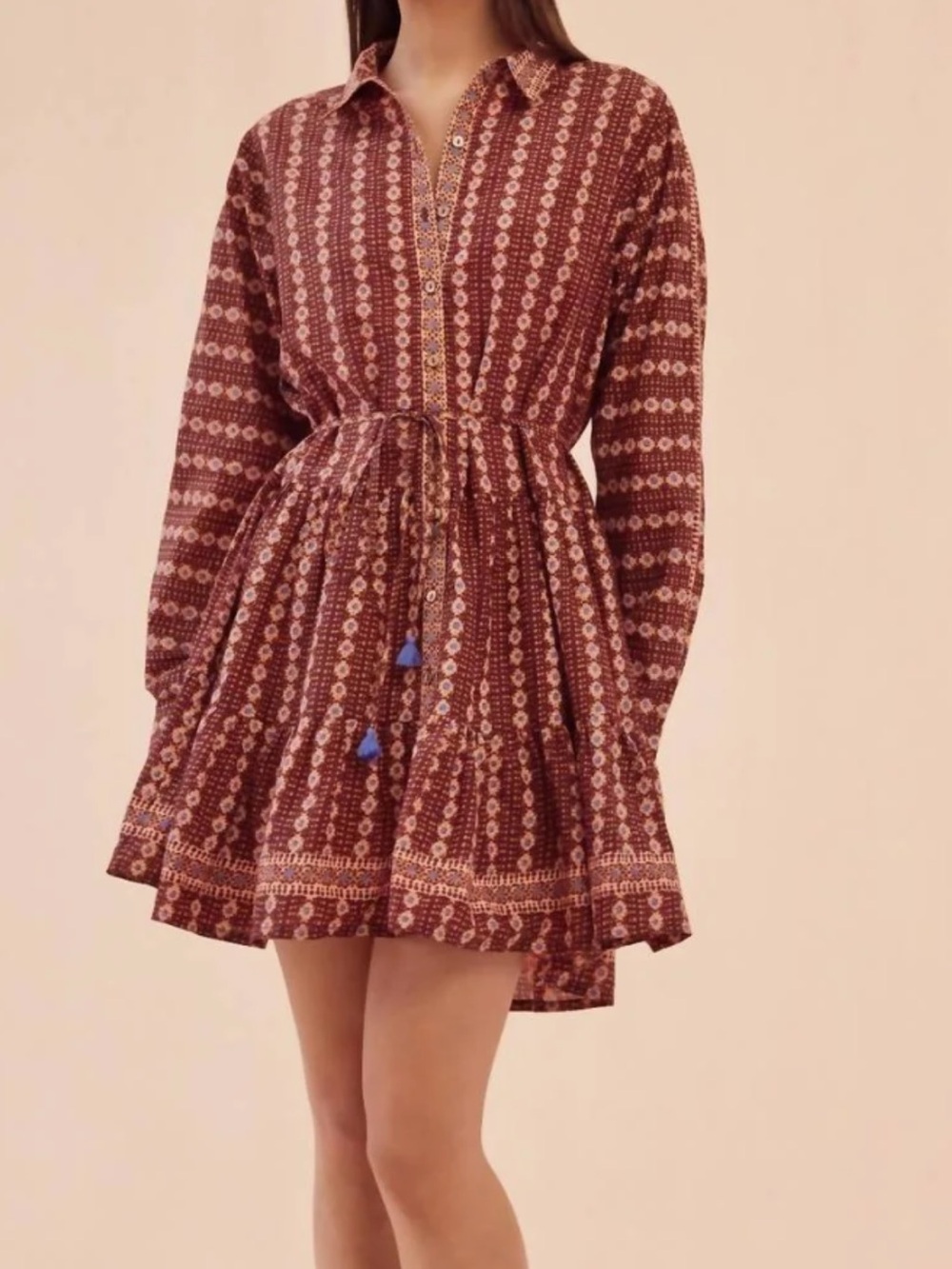 NWT OMIKA Tula Mini Dress In Aara Espresso